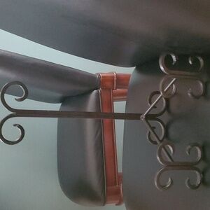 Cook book holder lack wrought iron like metal book holder